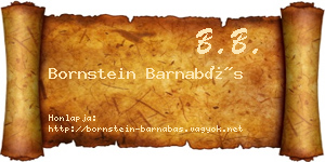 Bornstein Barnabás névjegykártya